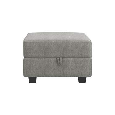 HONBAY Square Ottoman Module for Modular Sectional Sofa, Storage Ottoman Footrest and Seat Cube, Grey
