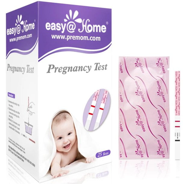 Easy@Home 25 Bandes de Test d'Urine de Grossesse (HCG), 25 Tests HCG