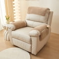 thumbnail image 1 of Lambskin Sofa Armrest Cover with Storage Pockets Non-Slip Washable Recliner Protector Beige Gray Camel Dark Gray, 1 of 5