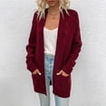 thumbnail image 4 of Cardigans pour Femmes à devant Ouvert, Manches Longues, Manteau en Tricot Torsadé avec Poches, Cardigans pour Femmes, 4 of 6