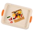 thumbnail image 1 of DEBGFS Non Stick Silicone Brownie Baking Pan With Handles - Steel Frame Inside  Rectangular Cookie Baking Sheet/Jelly Roll Tray Set Nonstick  Cleaned in Dishwasher  13x9 in - Color,color, 1 of 5
