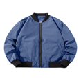 thumbnail image 3 of Veste Bomber pour Hommes Patchwork Manteaux Automne Hiver, 3 of 5