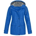 thumbnail image 1 of Kcodviy Manteau de Pluie pour Femmes avec Manteaux Chauds pour Femmes, Capuche, Léger, Manches Longues, Imperméable Transparent pour Femmes, Coupe-Vent à Fermeture Éclair, Veste à Cordon, Imperméable pour Femmes avec Poches, 1 of 5