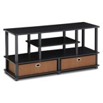 Furinno JAYA grand TV Pour la première fois, 50-Inch TV avec le bac de stockage, 15119EXBKBR
