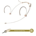 thumbnail image 1 of Bgsha Beige Double Earhook Headset Mic Headworn Microphone 3.5mm 3 Pin 4 Pin XLR Plug, 1 of 9