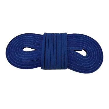 Esquirla 72'' Cowhide Leather 0.1'' Square Shoe Boot Laces Extra Strong Blue