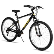 HILAND 26 27 Inch Mountain Bike, Mens Womens MTB with 18 Speeds, High-Tensile Steel Frame, V Brake, Hardtail Bicycle for Adults