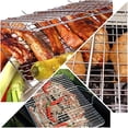 thumbnail image 4 of Foldable Barbecue Grilling Basket Grill BBQ Net Steak Meat Fish Vegetable Holder, 4 of 9