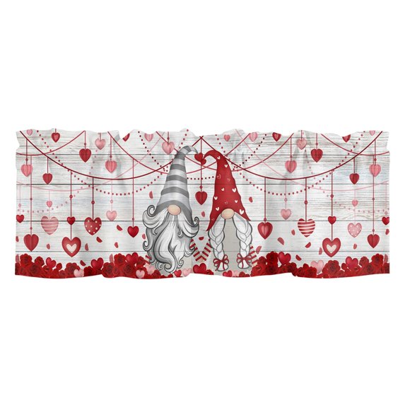 TIELUTT Red Valentines Day Curtain for Kitchen 18"X54" Valentine Kitchen Window Curtains for Door Curtains Light Blocking Curtain Separator 72x84 Shower Curtain Liner Window Curtains for Living Room
