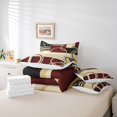 thumbnail image 5 of YST Ensemble de Literie Géométrique Moderne 7 Pcs Rouge Brun Noir Rayures Ensemble de Couette Taille Simple Cercles Rétro Tourbillons Décoration de Chambre Texture Abstraite Art Coloré pour Enfants Adultes, 5 of 5