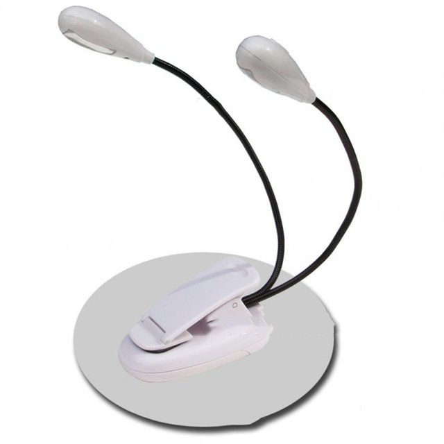 Led Music Stand Light Usb Clip-on Lamp No Flicker Fully Adjustable 2 Levels Of Brightness For Book Reading Orchestra Mixing White