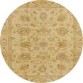 thumbnail image 1 of Ahgly Company Indoor Round Abstract Orange Gold Oriental Area Rugs, 5' Round, 1 of 6