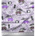 thumbnail image 1 of Soimoi Rayon Fabric Specs,Camera & Car Transport Print Fabric by the Yard 56 Inch Wide, 1 of 3