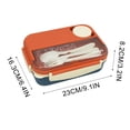 thumbnail image 3 of Plastic Lunch Box Fresh-keeping Box Microwave Oven Heating Sealed Thermal Insulation Bento Box Lunch Box With Tableware, 3 of 5