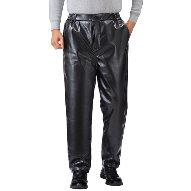 Men's Winter Thermal Windproof Riding Motorcycle Work Trousers Thickened Warm Loose Fit Comfortable Durable Outdoor Heavy Duty Cold Weather Pants