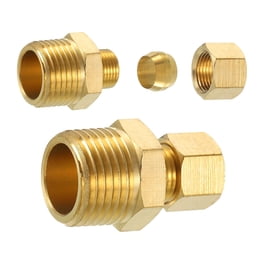 Uxcell 1-1/2" BSP Brass Lock Nut For Faucets – Single-Hole Stabilizer With Silicone Washer, Hex Design For Kitchen & Bath