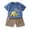Blue-C, variant on Baby Boy Clothes Cute Cartoon Printed T-Shirt Casual Shorts Sets Crew Neck Summer Clothes 6-9 Months Boy Clothes Summer Boys Clothes