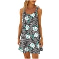 thumbnail image 1 of Pompotops Robe de Plage pour Femme, Paréo de Bikini, Tenue de Plage, Décontractée, Vacances, Courte, d'Été, Dos Nu, 1 of 5