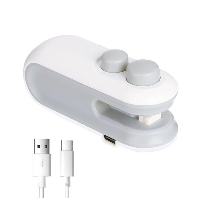 Binwennn Mini Scelleuse Thermique Portative à Main pour la Maison Machine de Scellage de Sacs Type Manuel pour Collations et Rangement Outil de Scellage Portable Scelleuse Contenants sous Vide pour Aliments