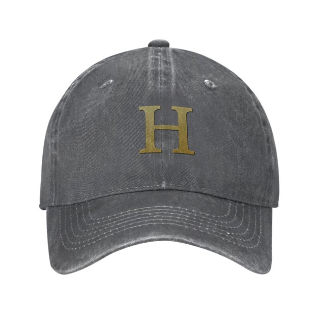 ZICANCN Adjustable Baseball Cap Women, Alphabet H Pattern Hats for Men Adult Washed Cotton Denim Baseball Caps Fashion, Deep Heather