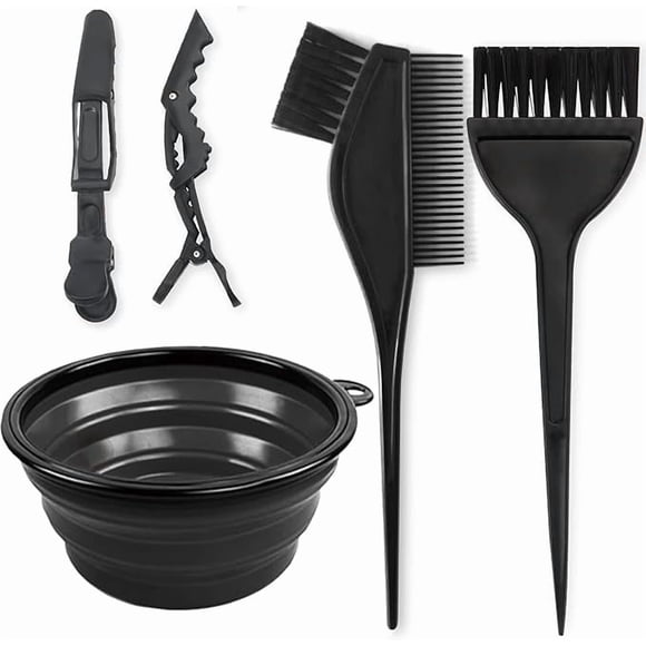 Professional Salon Hair Coloring Dyeing Kit, 5 Pieces, with Hair Dye Brush, Hair Color Bowl, Hair Clips