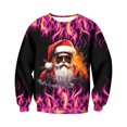 thumbnail image 1 of Ediodpoh T-Shirt de Sport à Col Rond pour Homme d'Hiver de Noël à Manches Courtes, Décontracté pour les Fêtes, T-Shirt de Sport à Col Rond pour Homme, Chandail pour Homme Noir_001 m, 1 of 4