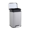 thumbnail image 1 of 20L Stainless Steel Step Trash Can – Rectangular Waste Bin with Soft-Close Lid, Removable Inner Bucket and Fingerprint-Resistant Finish for Kitchen, Bathroom and Office – 32.5 × 27.8 × 48 cm, 1 of 8