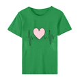 thumbnail image 4 of Pisexur T-shirt de la Saint-Valentin Haut T-shirt de la Saint-Valentin pour Femme Amour Imprimé T-shirt à Manches Courtes Haut à Manches Courtes Col Rond Haut/chemise, 4 of 5
