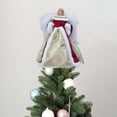 thumbnail image 2 of Angel Tree Top Christmas Ornament Decoration 12 Inch Angel Tree Topper for Home, Red, 2 of 8