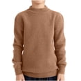 thumbnail image 1 of Posijego 4-18 Years Girls Boys Sweaters Crew Neck Solid Color Long Sleeve Knit Pullover Tops Fall Winter Clothes, 1 of 6