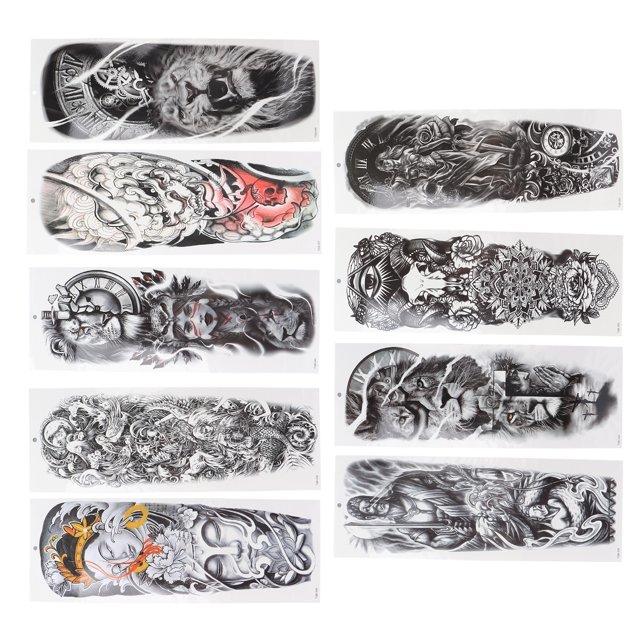 Template, Stickers Full Arm Fake 3D Stickers Patch Arm Stickers Temporary Stickers For Neck Arm Hands For Men Women