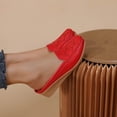 thumbnail image 4 of Dakaela Womens Mules Casual Slip on Loafers Round Toe Low Wedge Work Shoes Backless Walking Slides, 4 of 8