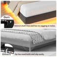 thumbnail image 4 of Towallmark Modern Queen Floating Bed Frame with LED Lights & Storage Headboard – Smart Platform Bed with Charging Station, king size, black, 4 of 16