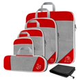 thumbnail image 3 of 1Set Compression Packing Cubes, Lightweight Packing Organizers for Accessing Items Easily Red 6Pcs, 3 of 8