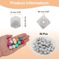 thumbnail image 2 of REGALWOVEN 50Pcs Hexagonal Silicone Beads Geometric Focal Loose Beads Bulk Grey, 2 of 5
