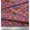 thumbnail image 3 of Soimoi polyester Crepe Fabric Periwinkle Floral Fabric Prints By Yard 42 Inch Wide, 3 of 3