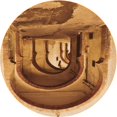 thumbnail image 1 of Ahgly Company Tapis d'Intérieur Ronds Transitionnels Orange Lavables à la Machine, 3 Pieds Rond, 1 of 7
