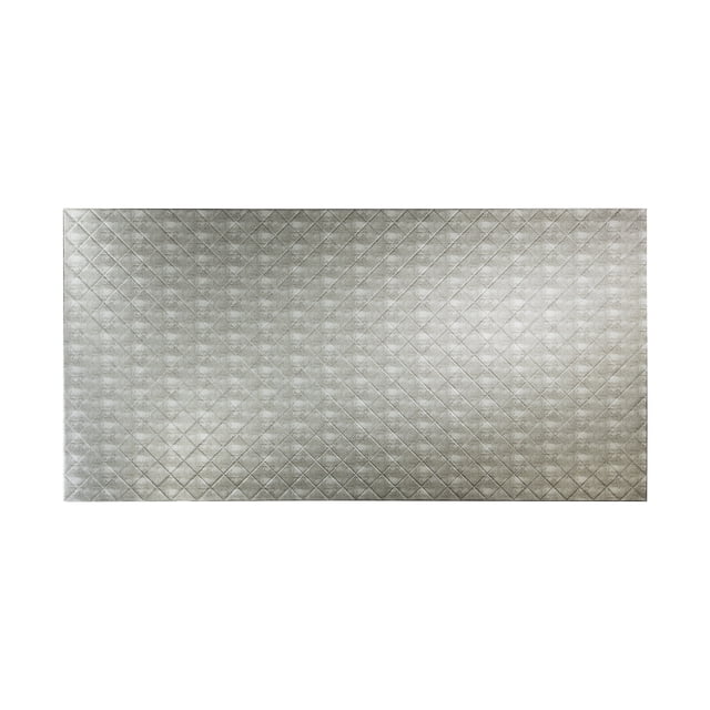 Fasade 4' x 8' Silver Quilted Crosshatch Wall Panel