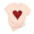 thumbnail image 2 of Cadeau de la Saint-Valentin pour Femmes T-shirt Décontracté à Col Rond à Manches Courtes Imprimé Arbre de Noël, 2 of 6