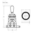thumbnail image 2 of 3 Way Guitar Switch Selector Toggle Knob Colour Tip for EPI LP Electric Guitars, 2 of 6
