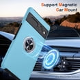 thumbnail image 3 of KOMI for Google Pixel 7 Pro Case, Slim Fit Case for Pixel 7 Pro with Ring Holder Kickstand,[Military Grade Drop Tested] Dual Layer Shockproof Protective Phone Case for Pixel 7 Pro 6.7", Sierra Blue, 3 of 5