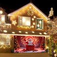 thumbnail image 3 of Liyamei Garage Door Cover Banner Reactive Design With 2 Lighting Modes For Festive Outdoor Fluorescent Glows In Dark With Cartoon Santa Party Xmas Decorat, 3 of 5