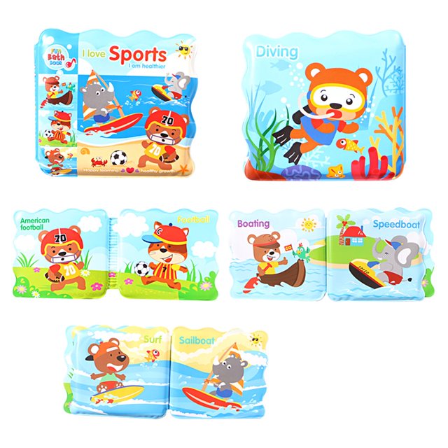 Toy Soft Baby Bath Book Fun Educational Toy Bath Book + Waterproof Plastic Coated