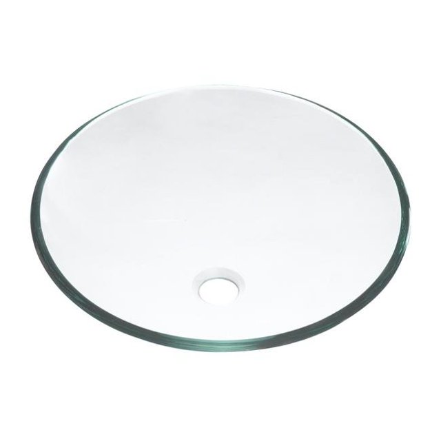 SFC Center SGE05004-1-C Évier de Cuisine Rond Artistique en Verre - Transparent