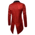 thumbnail image 3 of TIMIFIS Veste de Smoking Rouge pour Homme Mode Queue-de-Pie à Paillettes de Performance Queue d'Hirondelle Manteau Habillé Décontracté un Bouton Smoking Blazer, 3 of 3