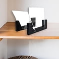 thumbnail image 3 of Esquirla Wood Vinyl Holder with Acrylic Ends Album Display Transparent Vinyl Stand black, 3 of 8