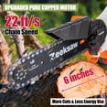 thumbnail image 4 of Mini Chainsaw 6 Inch Cordless, Super Handheld Chainsaw with 2X Big Batteries, Electric Mini Chain Saw Battery Powered, S, 4 of 8