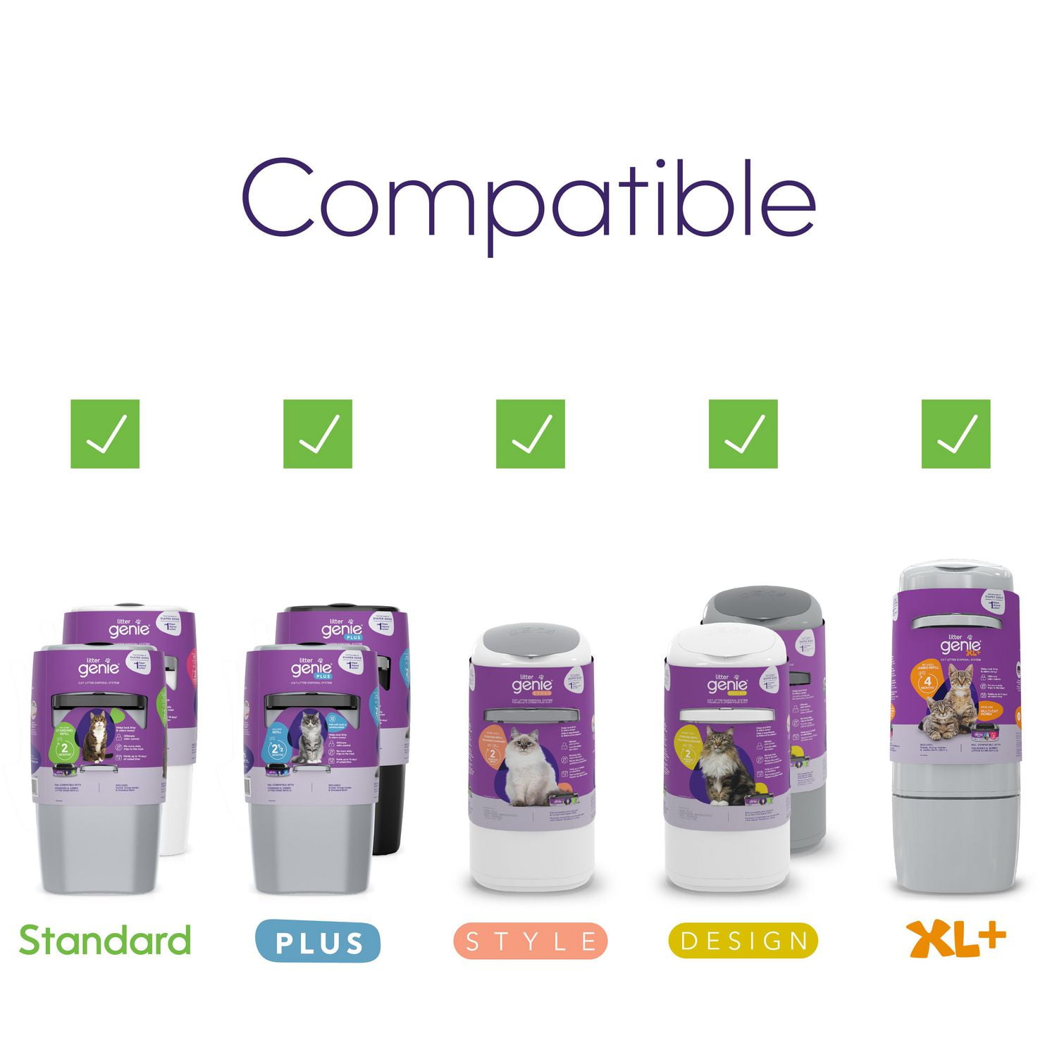 Litter Genie Recharge Jumbo - Lot de 2