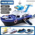 thumbnail image 4 of Toy Ship Model With Transport Function, Alloy Cargo Boat With Container, Simulation Sound Effects And Led Lights, Marine Playset Gift For Kids Boys Girls (2.00 Lbs), 4 of 9