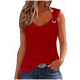 thumbnail image 2 of Meichang Débardeurs Décontractés pour Femmes Été Col Rond Tunique Ample Chemises Sans Manches Basiques Blouses Camisole Unie, 2 of 4
